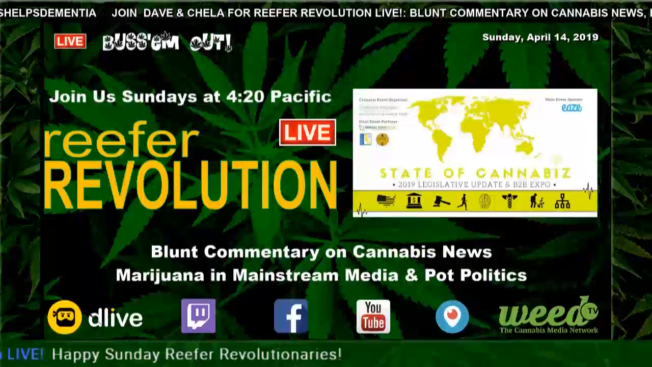 Reefer Revolution LIVE! Sundays Blunt Commentary on Cannabis News, Pot Politics & Marijuana Media